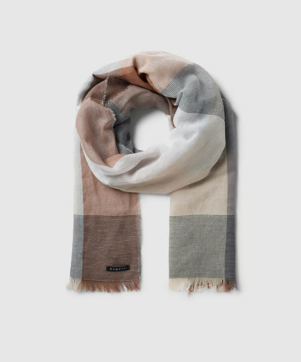 Schal mit Fransen in hellgrau ducimus